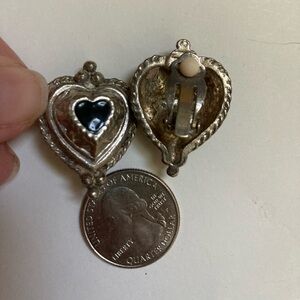 Silver Heart Clip-On Earrings